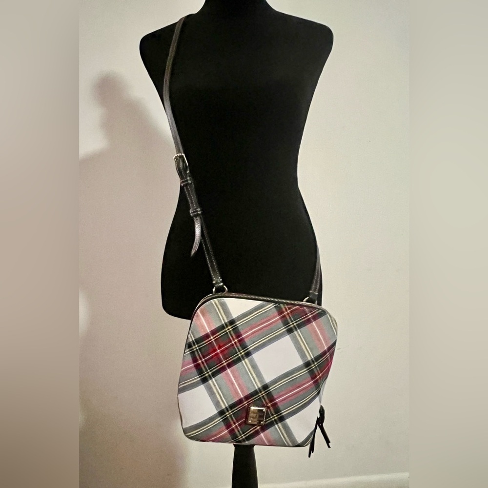 Dooney & Bourke Crossbody White Tartan. EUC - Picture 8 of 8